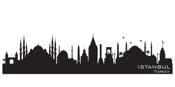Istanbul Turquie silhouette vectorielle skyline de la ville — Image vectorielle