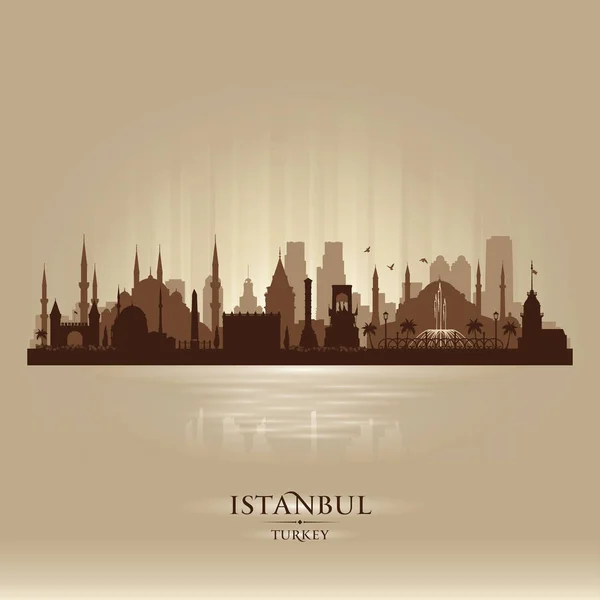 Istanbul Turcja city skyline sylwetka wektor — Wektor stockowy