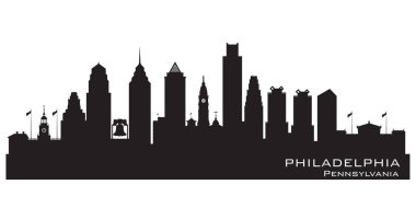 Philadelphia Pennsylvania şehir manzarası vektör siluet