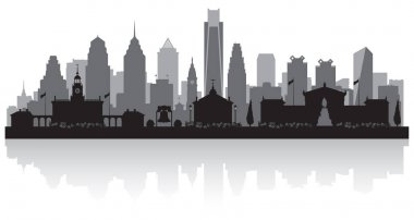Philadelphia Pennsylvania şehir manzarası siluet