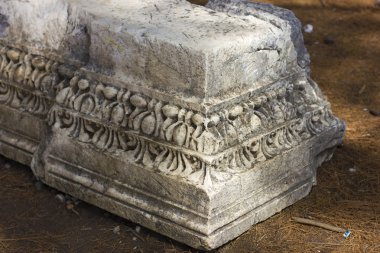 Antik eski kalıntıları, Phaselis yaşlı taş çam ormanı içinde Likya
