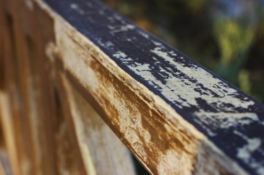 Parkta Antalya Türkiye'de Ahşap korkuluk