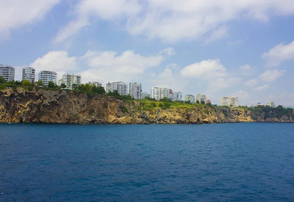 Středozemní moře krajina v Antalya Turecko — Stock fotografie