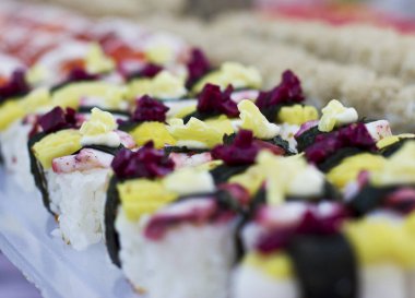 Sashimi bir ahtapot ve nori ile