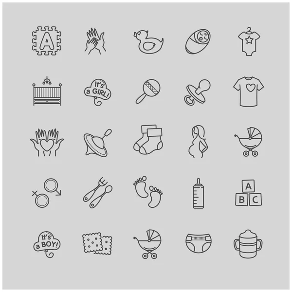 Pictogrammen babyset — Stockvector