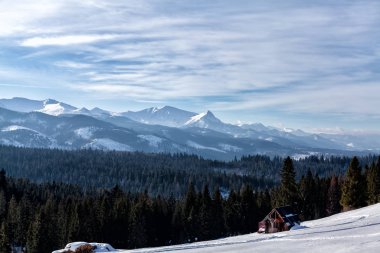 Kışın Tatra Dağları manzarası