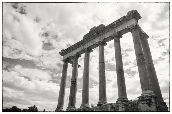 Rome Italy Europe October 2018 Image Temple Saturn Forum Romanum — Stock Photo, Image
