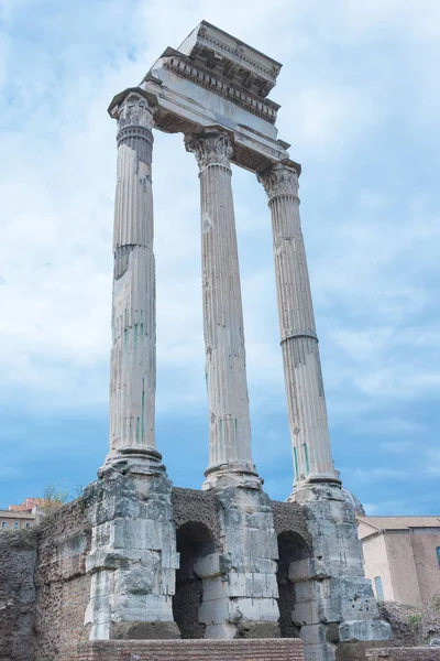 Templo Castor Pollux Fórum Romano Roma — Fotografia de Stock