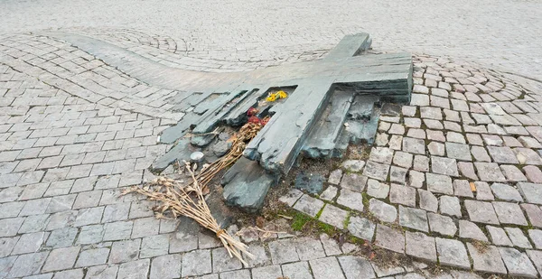 Prague Τσεχικη Δημοκρατια Οκτωβριου 2017 Αναμνηστικό Σταυροδρόμι Του Jan Palach — Φωτογραφία Αρχείου