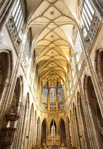 Repubblica Ceca Praga Ottobre 2017 Interno Della Cattedrale San Vito — Foto Stock