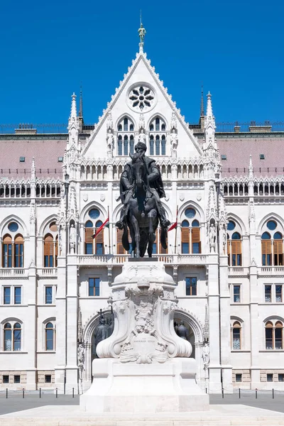Budapest Maďarsko Duben 2020 Památník Andrassy Gyuly Maďarského Premiéra Maďarského — Stock fotografie