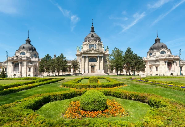 Budapest Ungheria Maggio 2020 Veduta Esterna Dei Bagni Szechenyi Famoso — Foto Stock