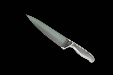 Beyaz arka plan üzerinde izole profesyonel mutfak bıçakları