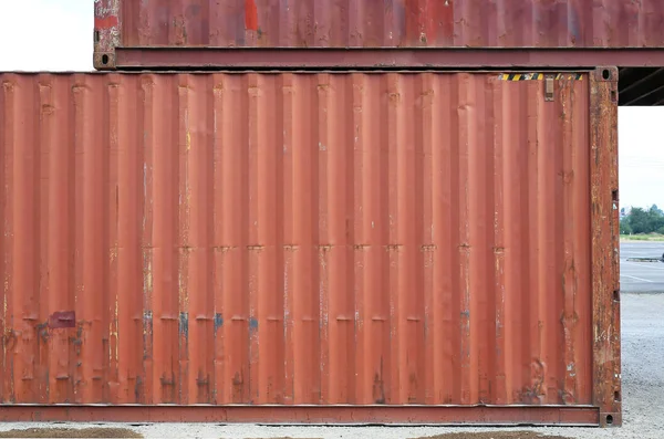 Viejo oxidado buque de carga contenedor textura —  Fotos de Stock
