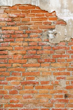 Çatlak tuğla duvar dokusunun arkaplanı