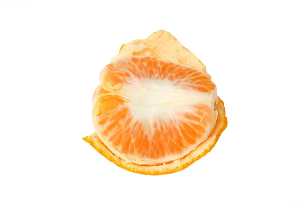 Laranja fruta no fundo branco — Fotografia de Stock