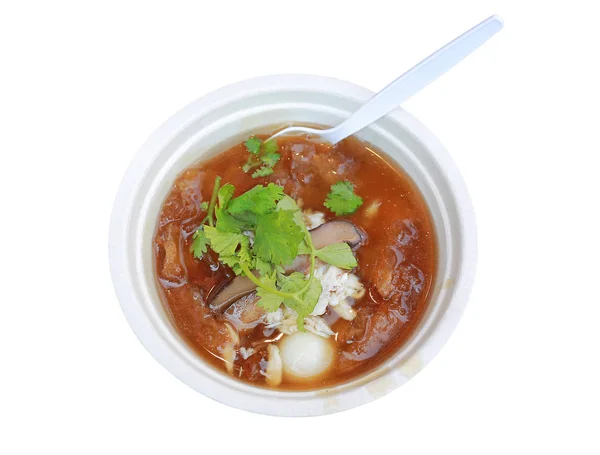 Chinese soep of maw vissoep geïsoleerd op witte achtergrond. — Stockfoto
