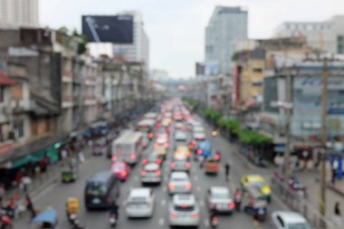 Bulanık trafik sıkışıklığı Bangkok, Tayland