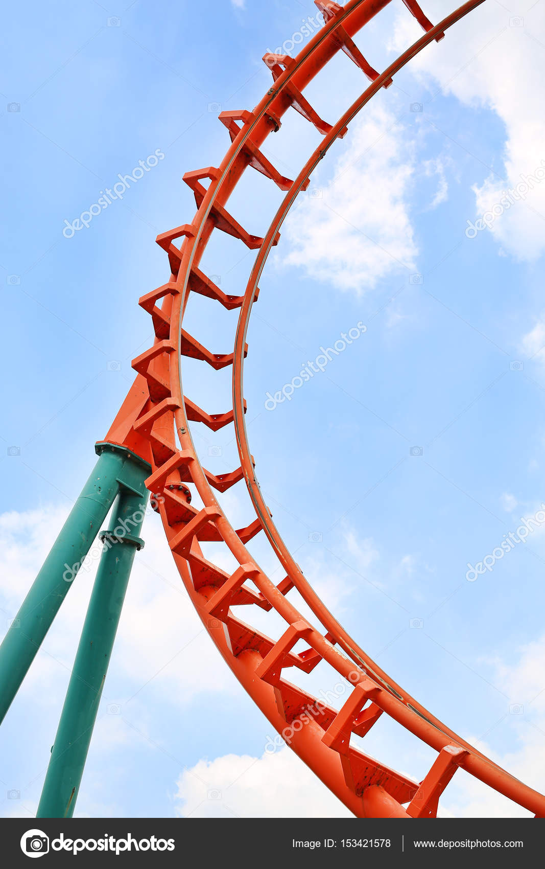 A Roller Coaster Track Stock Photo by 153421578