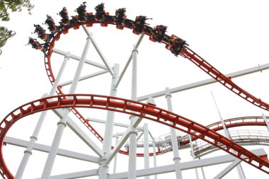 Bir Roller Coaster parça ve yolculuk