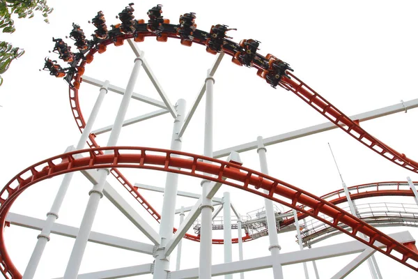 A Roller Coaster Track and Ride — Stock Photo, Image