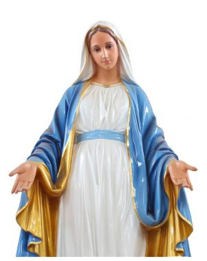 Statues of Holy Women in Roman Catholic Church on white background