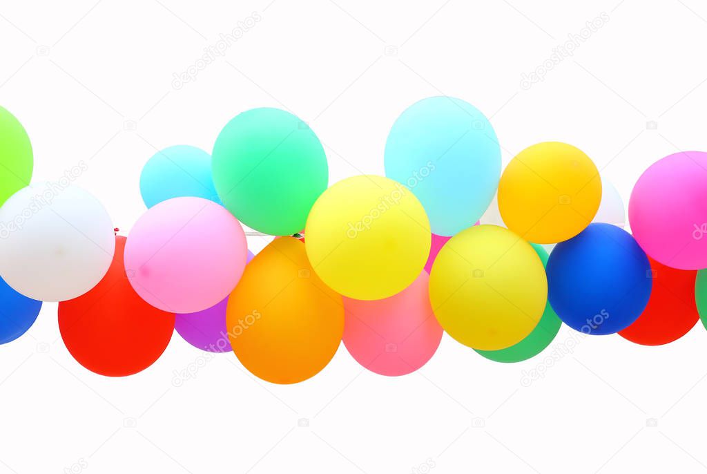 colorful Balloon isolated on white background.