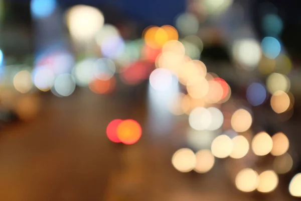 Luce notturna di Midtown, sfondo Bokeh — Foto Stock