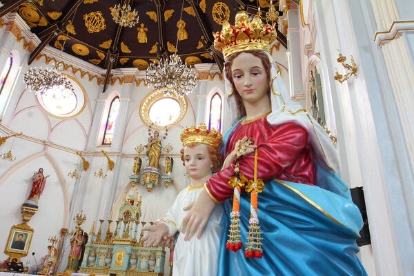 Statues of Holy Women in Roman Catholic Church.