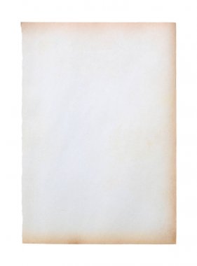 Beyaz arka plan üzerinde izole eski kahverengi kağıt doku