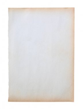 Beyaz arka plan üzerinde izole eski kahverengi kağıt