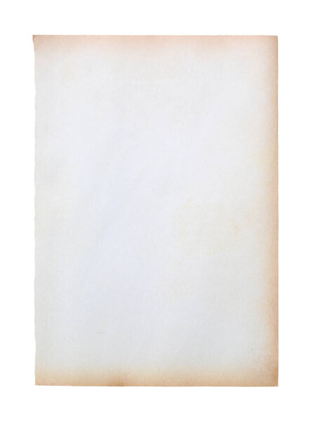 Old brown paper texture isolated on white background