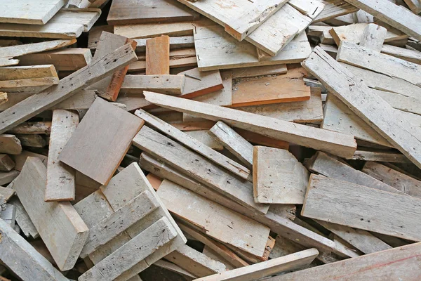 Pile of old used timber planks. — Stock Photo, Image