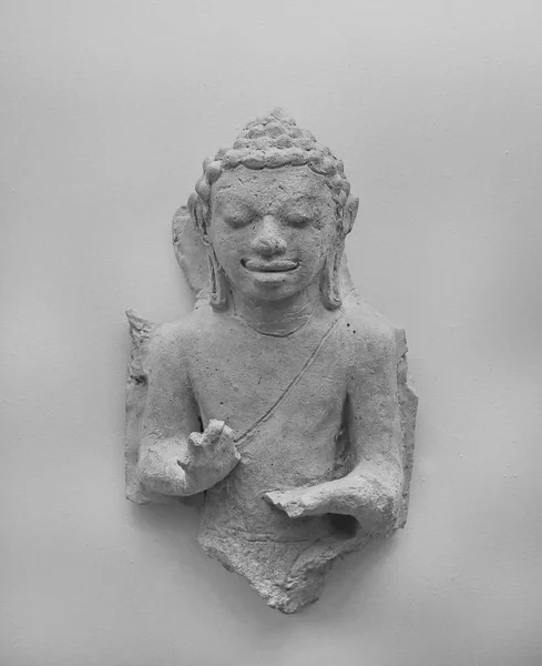 Kırık Buda heykelleri, siyah ve beyaz sesi — Stok fotoğraf