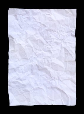 siyah bir zemin üzerine kare buruşuk kağıt.