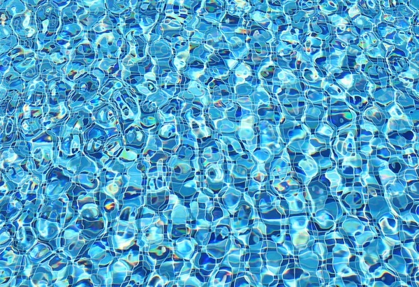 Onda de água na piscina com reflexos de luz. Textura de fundo . — Fotografia de Stock