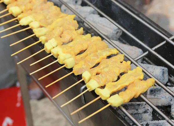 豚肉焼きスパイス (タイのサテ) — ストック写真