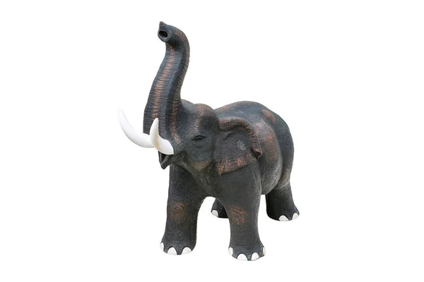 Elephant statue isolated on white background — Stock Photo, Image