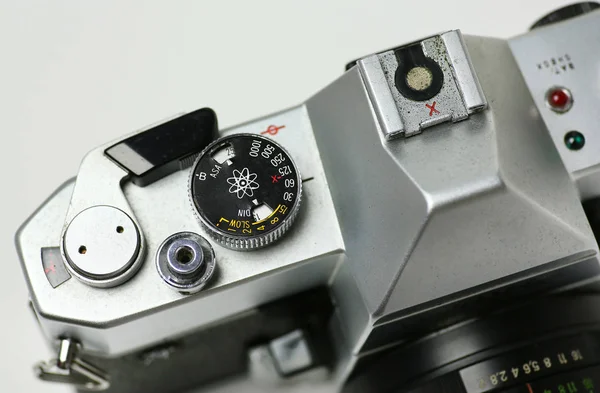 Antik kamera, detalj av retro kamera — Stockfoto