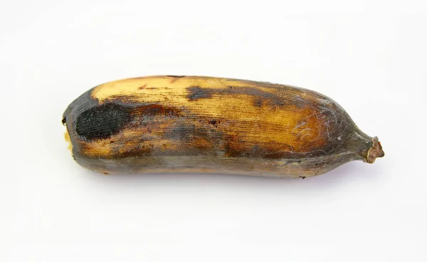 Frutta, Banana selvatica nera, Banana asiatica o Banana coltivata su sfondo bianco — Foto Stock