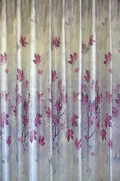 Fondo de cortina con hoja de arce Textura — Foto de Stock