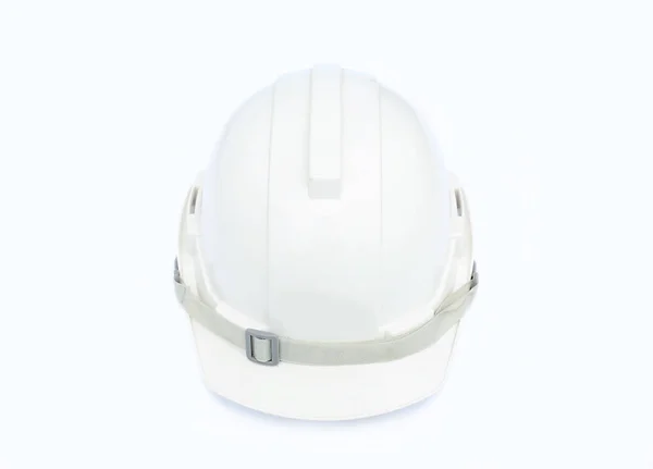 백색 배경에 백색 안전 헬멧 건설 — 스톡 사진