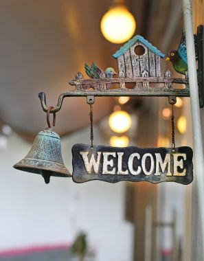 metal ve eski tarzı yapmak hoş geldiniz etikettir