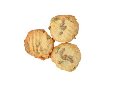 beyaz izole Fındıklı kurabiye