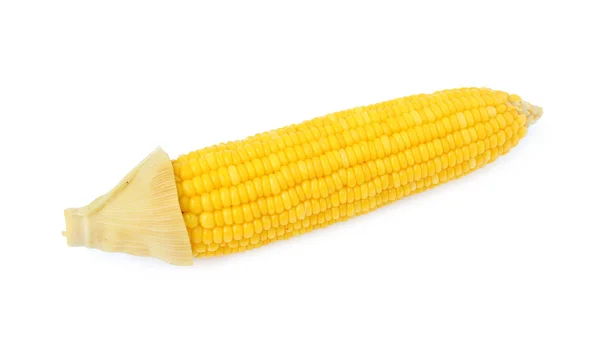 Gekochter Mais auf weißem Hintergrund — Stockfoto