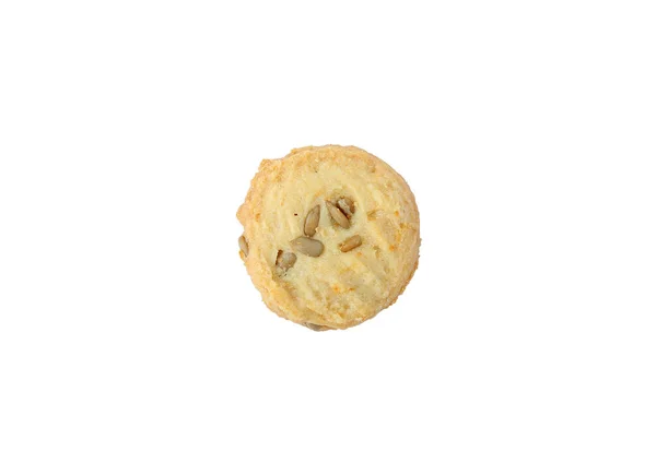 Biscoitos com nozes isoladas em branco — Fotografia de Stock