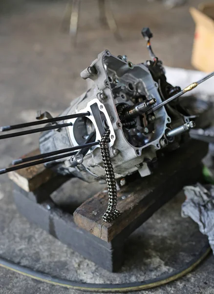 Partes del motor de la motocicleta del pistón — Foto de Stock