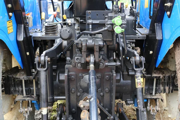 Rear view of new modern tractor — Stock Photo, Image