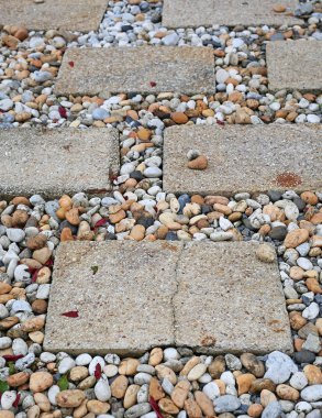 Parktaki taş patika.