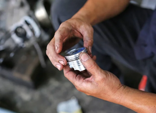 Partes del motor de la motocicleta del pistón — Foto de Stock